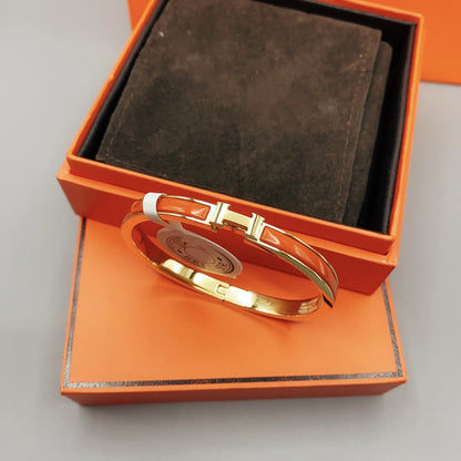 CLASSIC HM CLIC ORANGE 8MM ENAMEL BRACELET