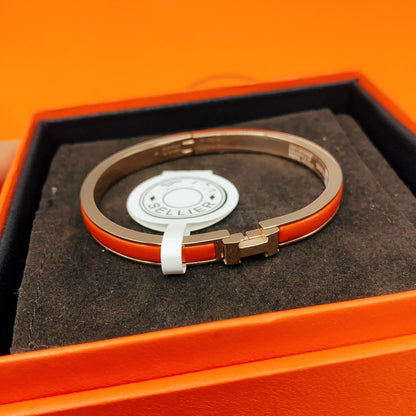 CLASSIC HM CLIC ORANGE 8MM ENAMEL BRACELET