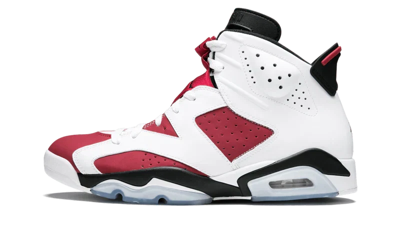 Nike Air Jordan 6 Retro Carmine Red White Leather