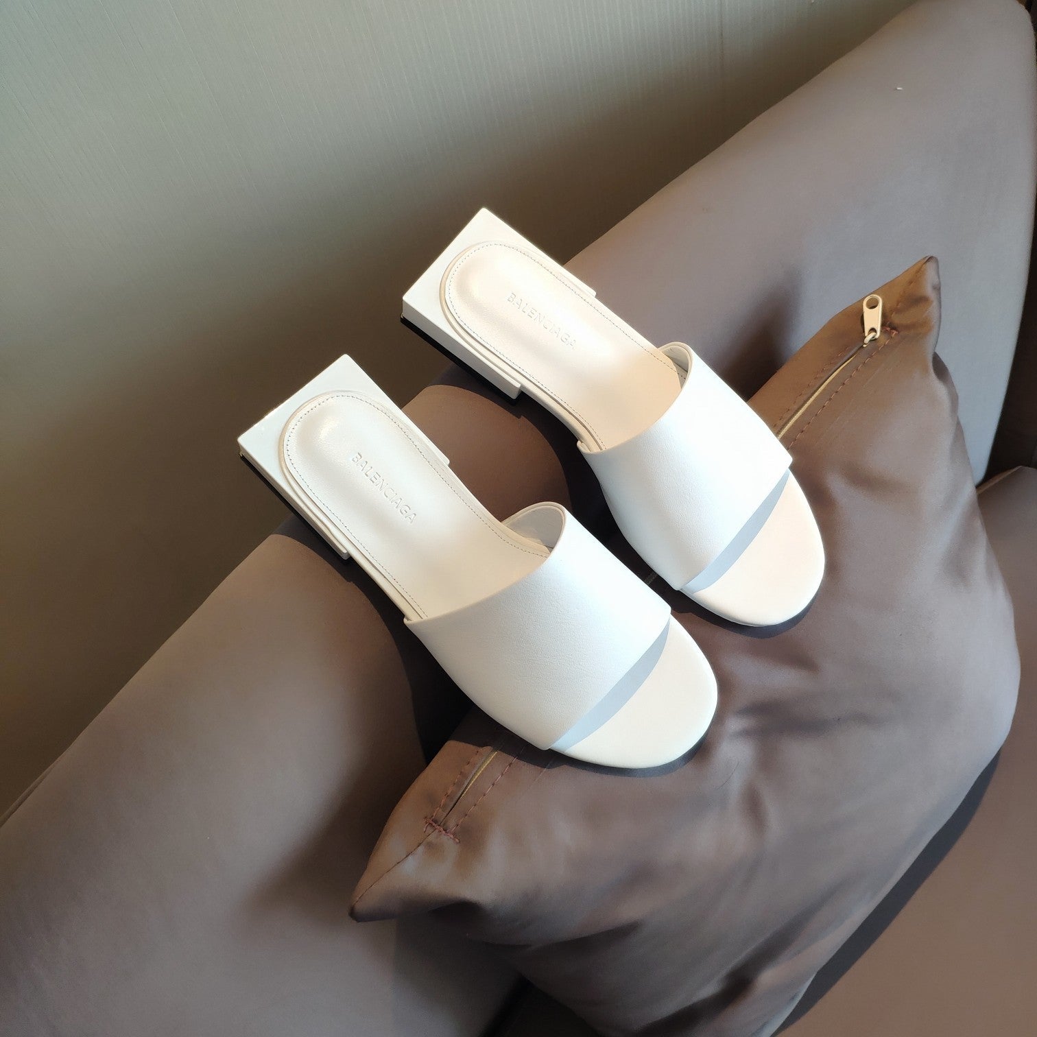 Balenciaga 26s Slippers 25 Double B Sheepskin