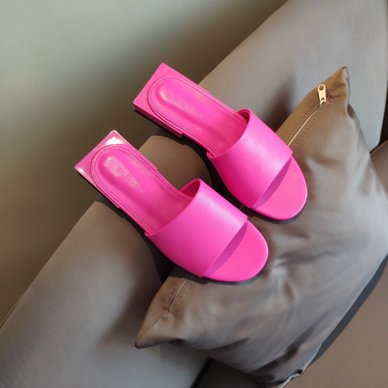 Balenciaga 26s Slippers 25 Double B Sheepskin