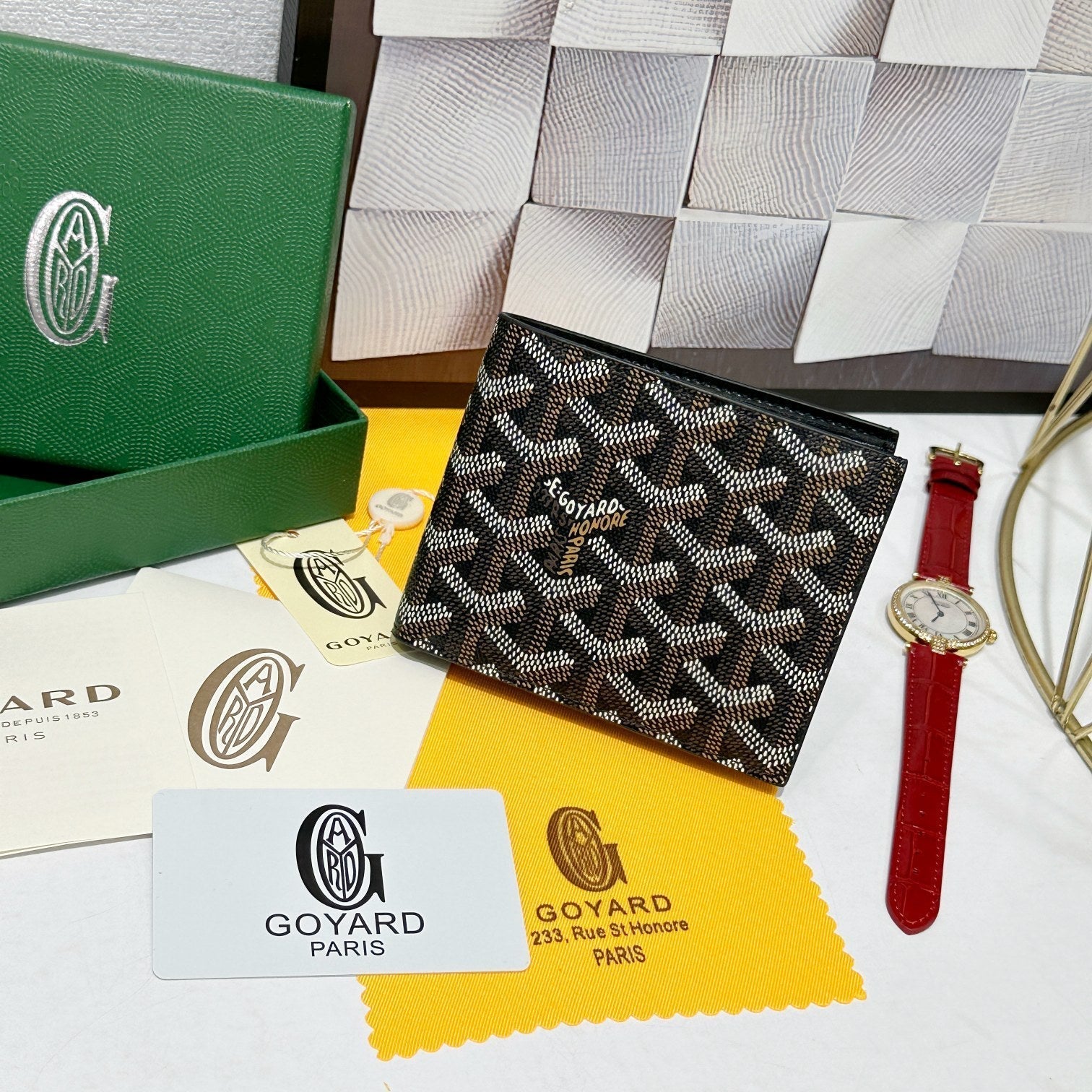Goyard 2026 Victoire Bifold Wallet  11cm Canvas Cowhide
