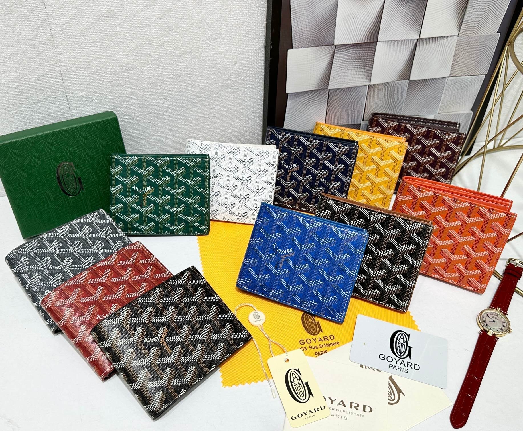 Goyard 2026 Victoire Bifold Wallet  11cm Canvas Cowhide