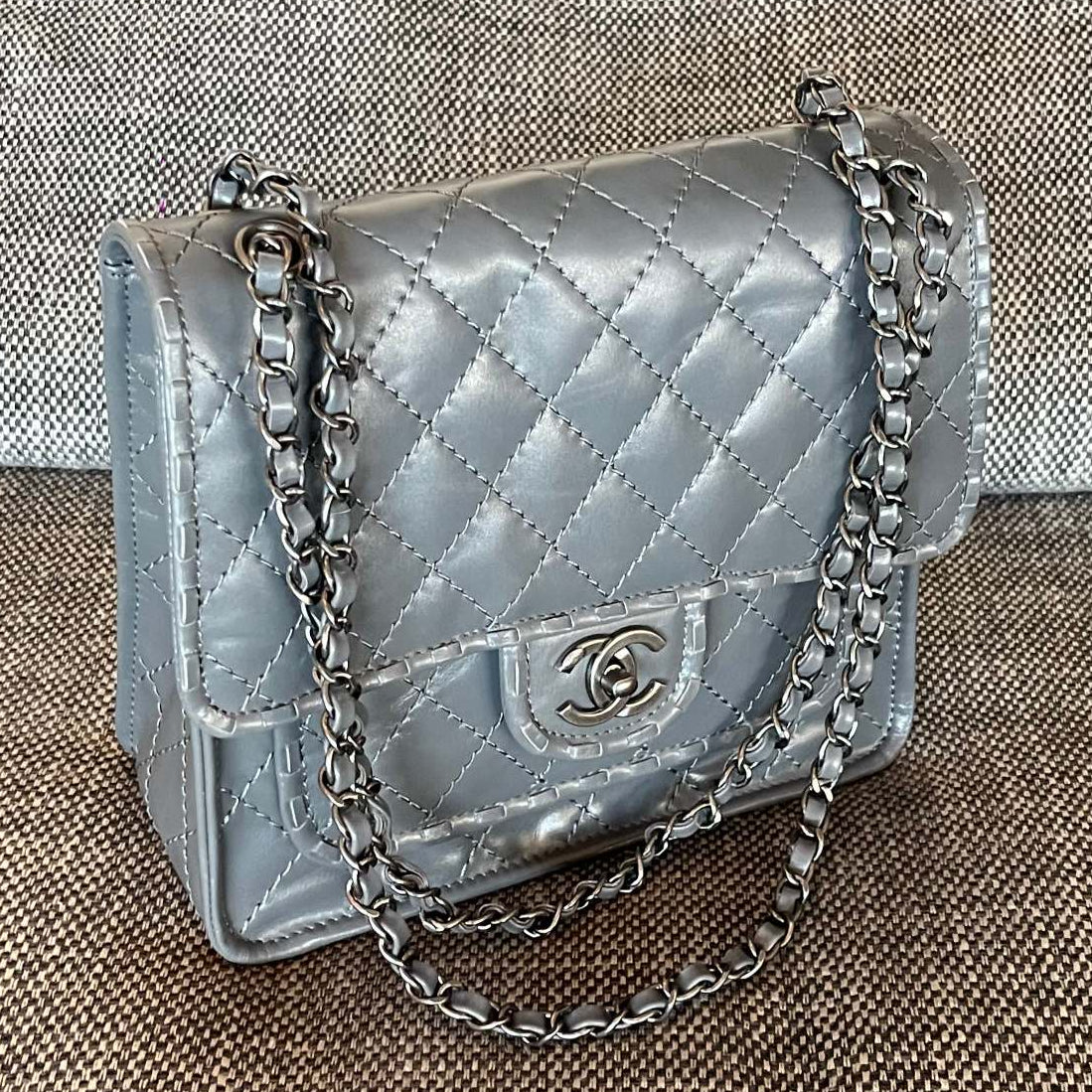 Chanel 2026 Quilted Calfskin Whipstitch Flap Bag 26cm Calfskin
