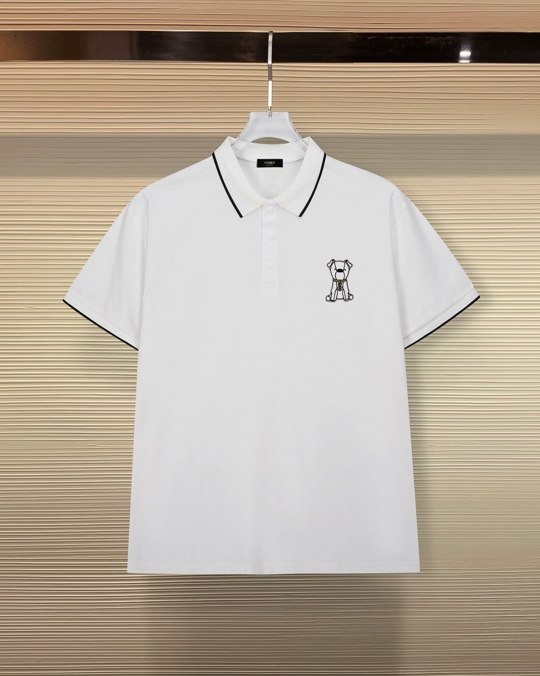 Fendi 2026 Men's Short-Sleeve Polo Shirt Cotton Polyester Fiber 740551