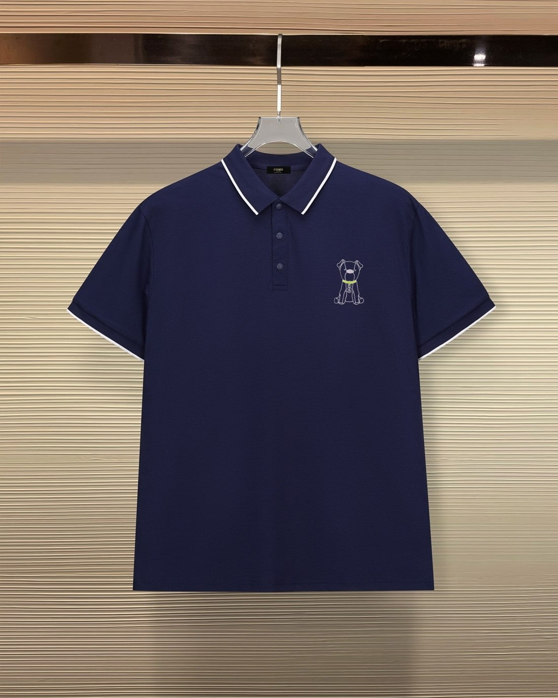 Fendi 2026 Men's Short-Sleeve Polo Shirt Cotton Polyester Fiber 740551