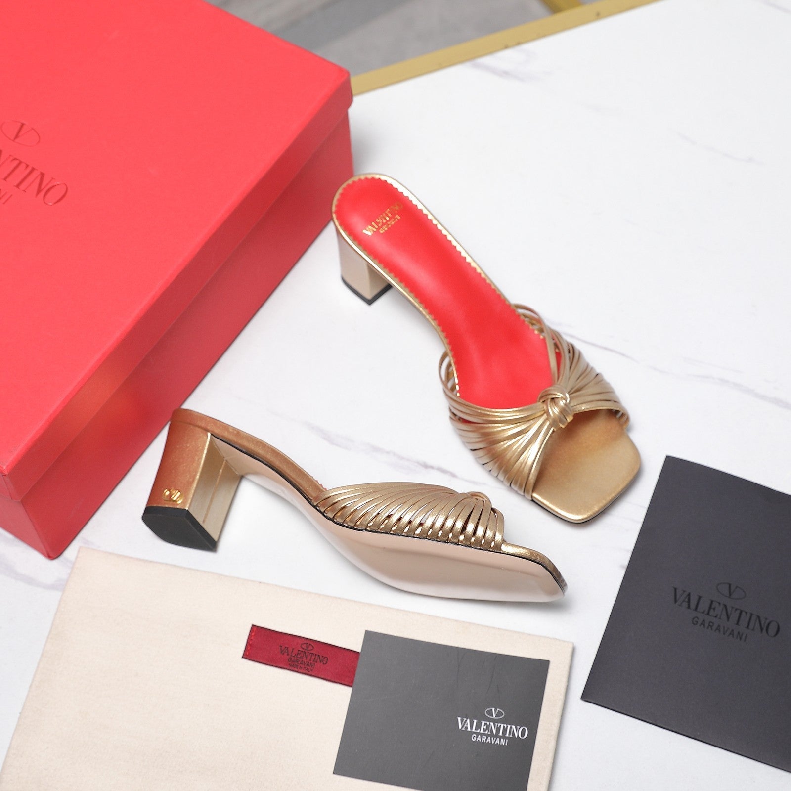 Valentino 2026 Garavani Annet Calfskin Slide Sandals 60mm 864485