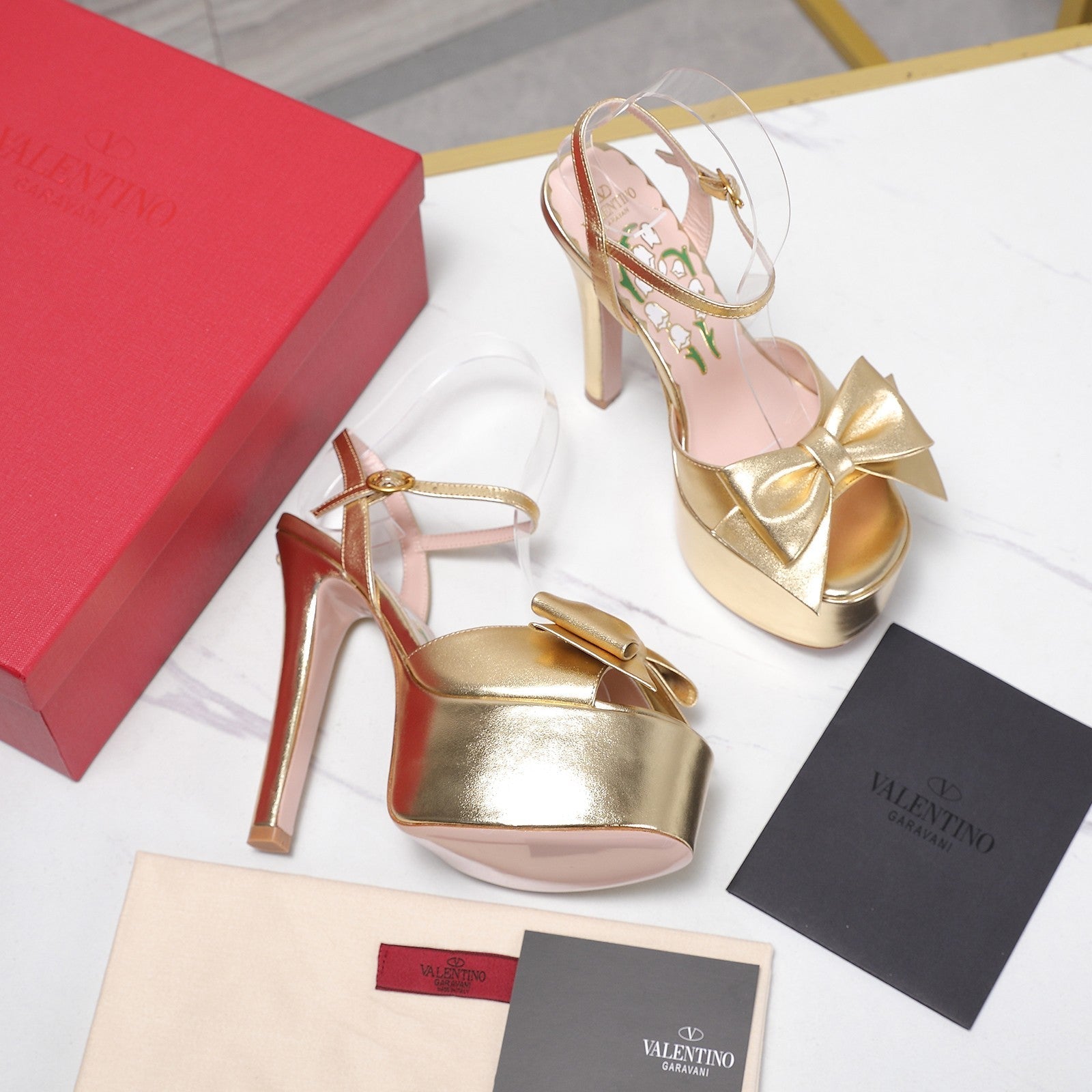 Valentino 2026 Bowow Platform 155mm Sandals Calfskin 864557