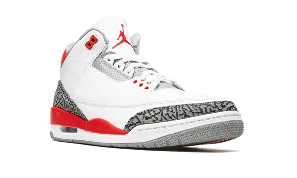Nike Air Jordan 3 Fire Red White Gray Cowhide