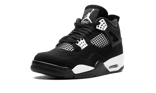 Nike Air Jordan 4 Black White Suede TPU