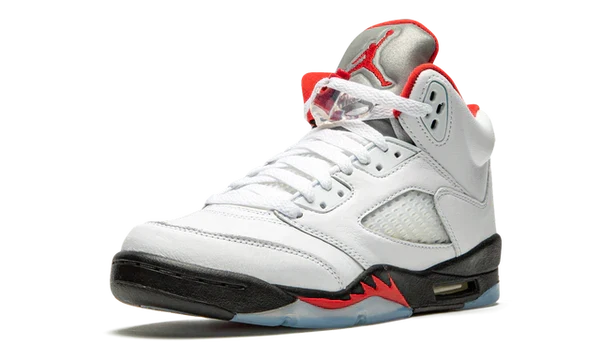 Nike Air Jordan 5 Retro Ivory Red Suede Leather