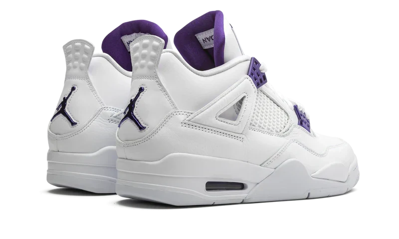 Nike Air Jordan 4 Retro White Purple Leather