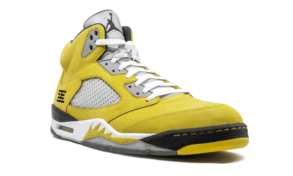 Nike Air Jordan 5 Bright Yellow Suede Mesh