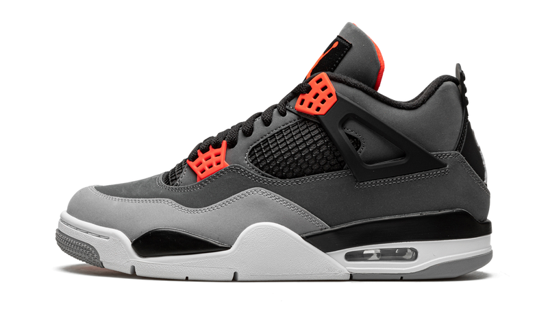 Nike Jordan 4 Black Gray Nubuck Mesh Suede 01