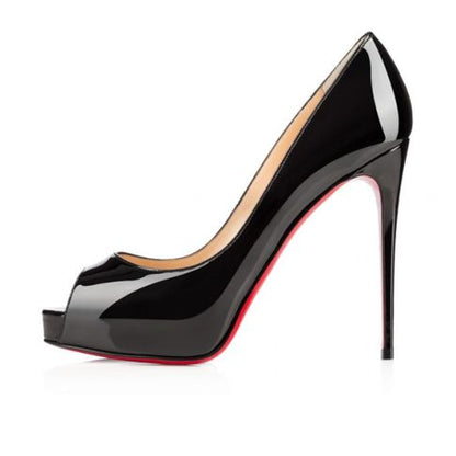 CL Very Prive 100 mm Pumps Black Red Patent Calf