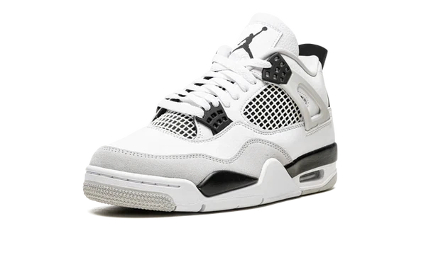 Nike Air Jordan 4 White Gray Black Suede Leather