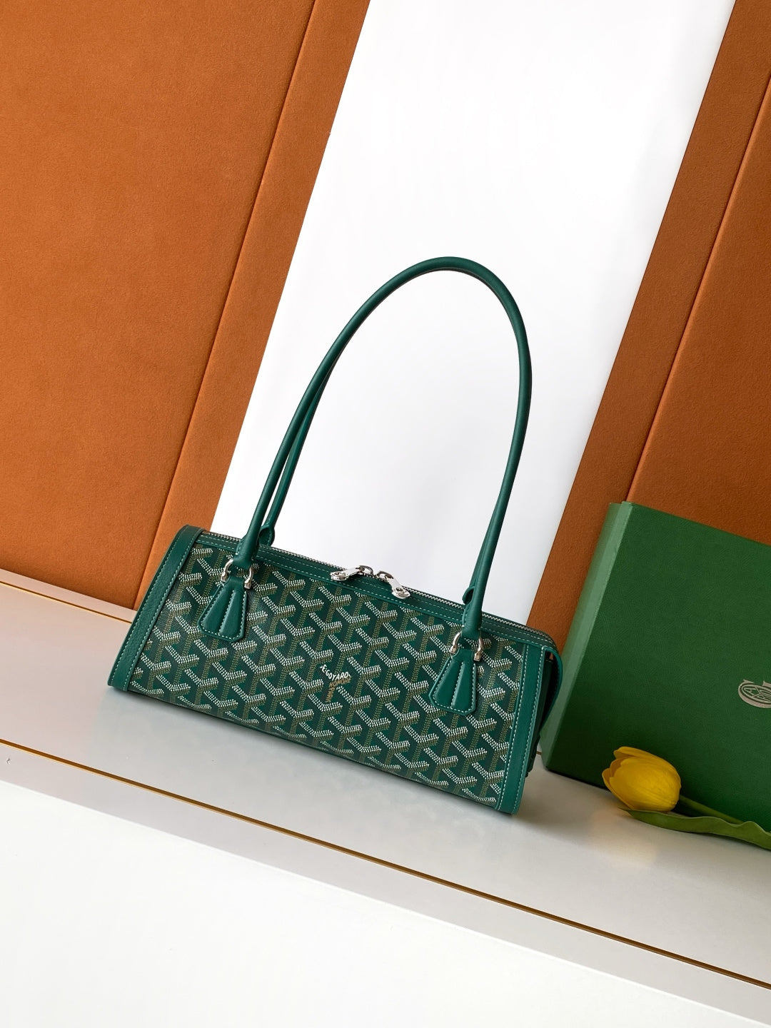 Goyard 2026 Bonbonniere Bag 30cm Canvas Cowhide