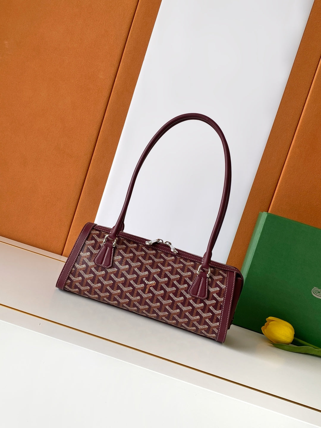Goyard 2026 Bonbonniere Bag 30cm Canvas Cowhide