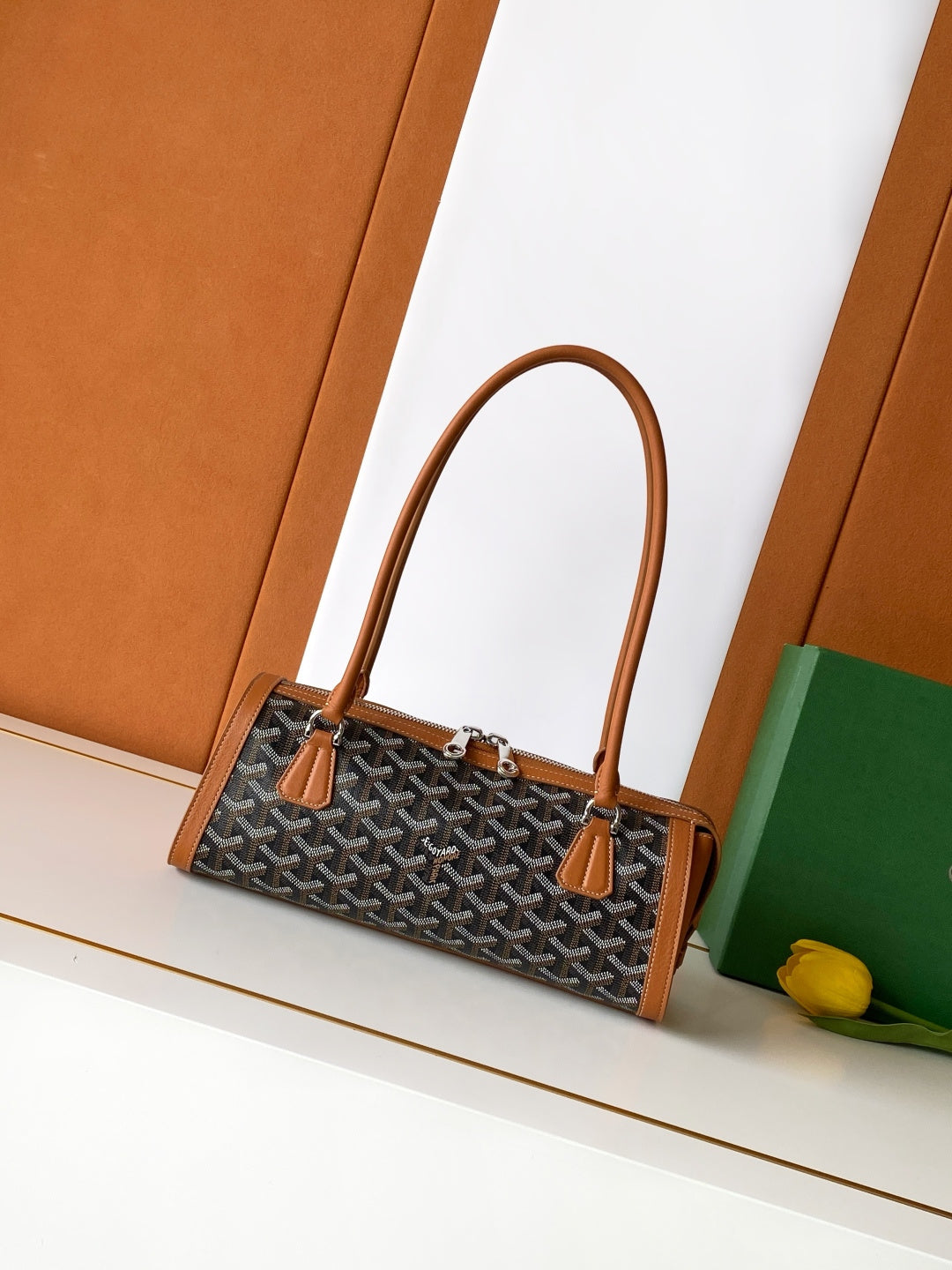 Goyard 2026 Bonbonniere Bag 30cm Canvas Cowhide