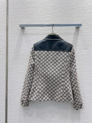 Gucci 2025 Set Beige Black Jacquard Fabric