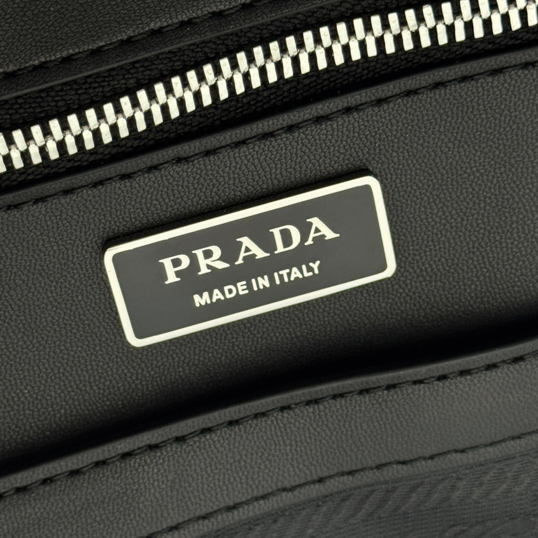 Prada 2026 Backpack Brown Black Saffiano Leather 345785