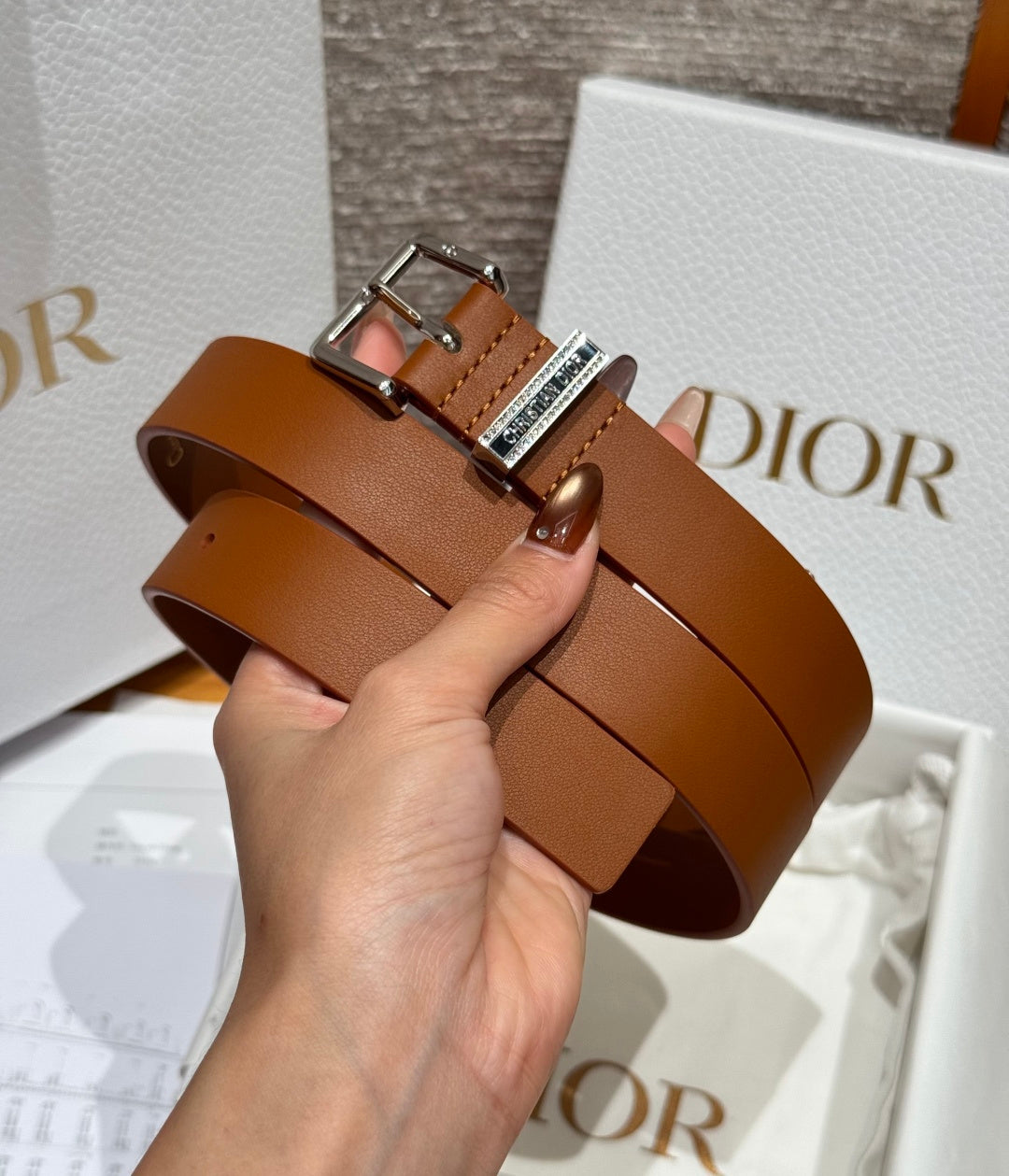 Dior 2026 Night Code Belt 25mm Smooth Cowhide Leather