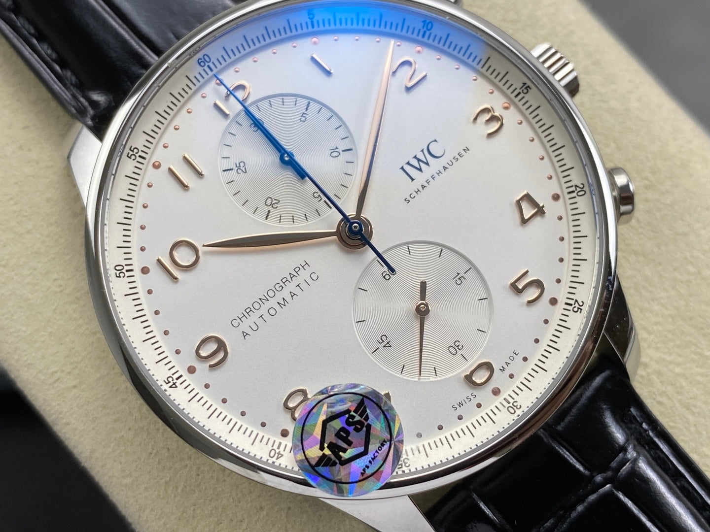 IWC Portuguese Chronograph 41mm Steel Case Leather