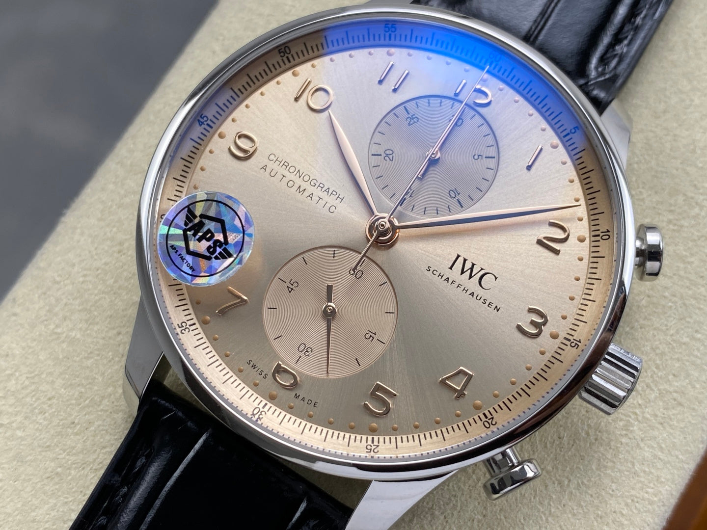 IWC Portuguese Chronograph 41mm Steel Case Leather