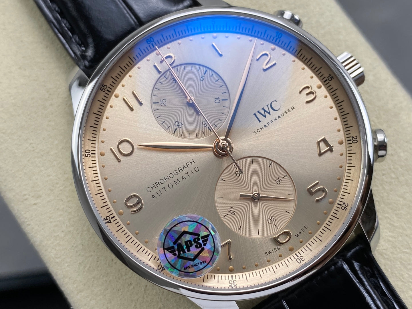 IWC Portuguese Chronograph 41mm Steel Case Leather