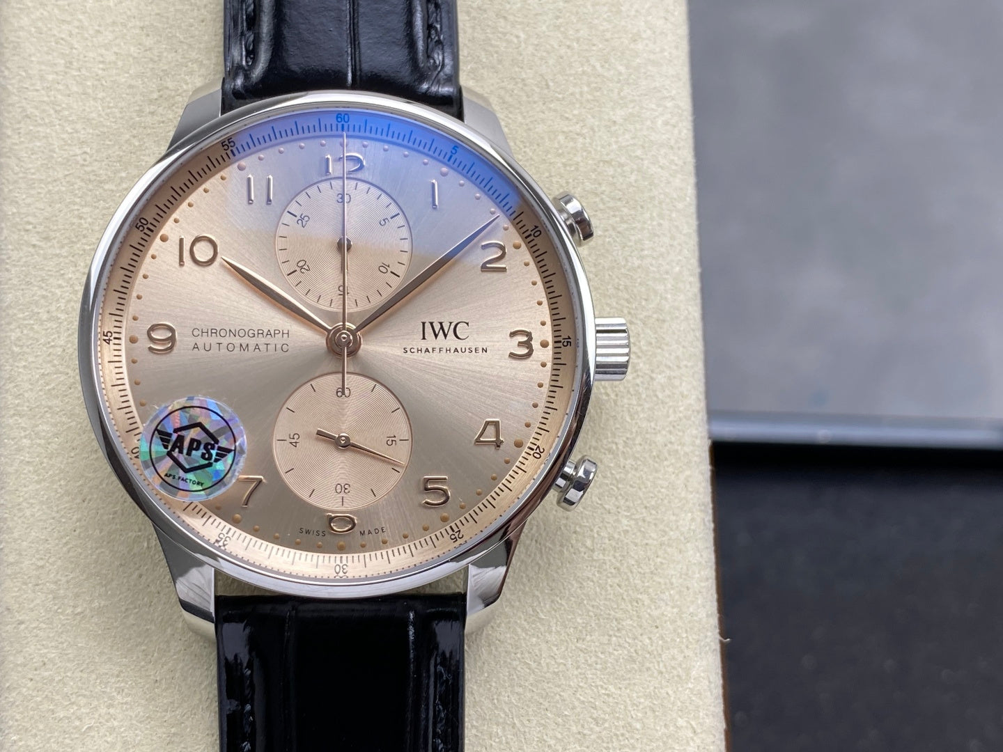 IWC Portuguese Chronograph 41mm Steel Case Leather