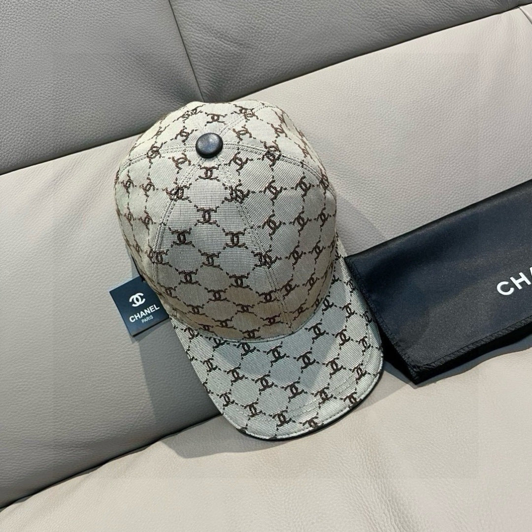 Chanel Baseball Cap With CC Logo Pattern Cotton 237259