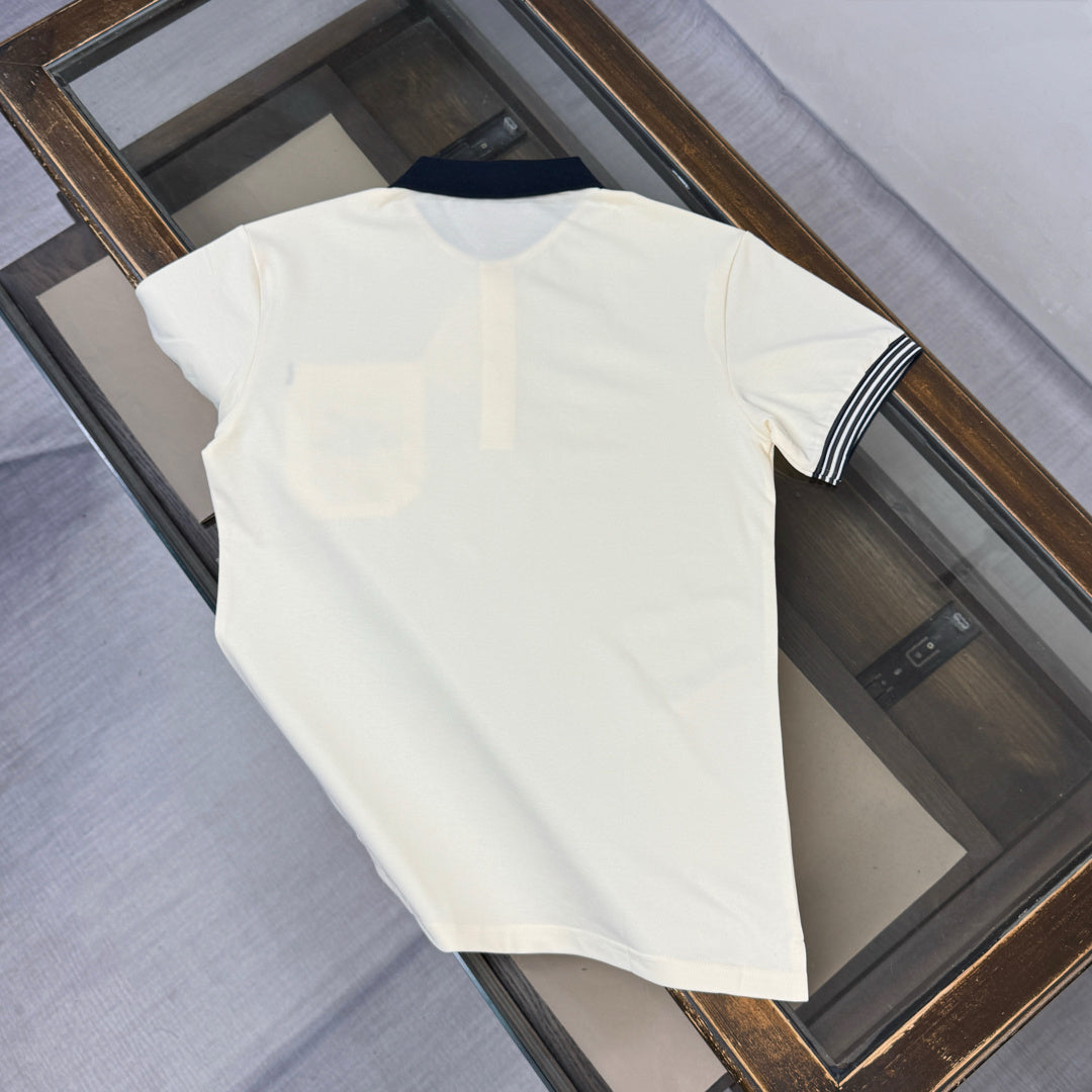 CD 26A Short-Sleeve Collared Polo Shirt Cotton 290861