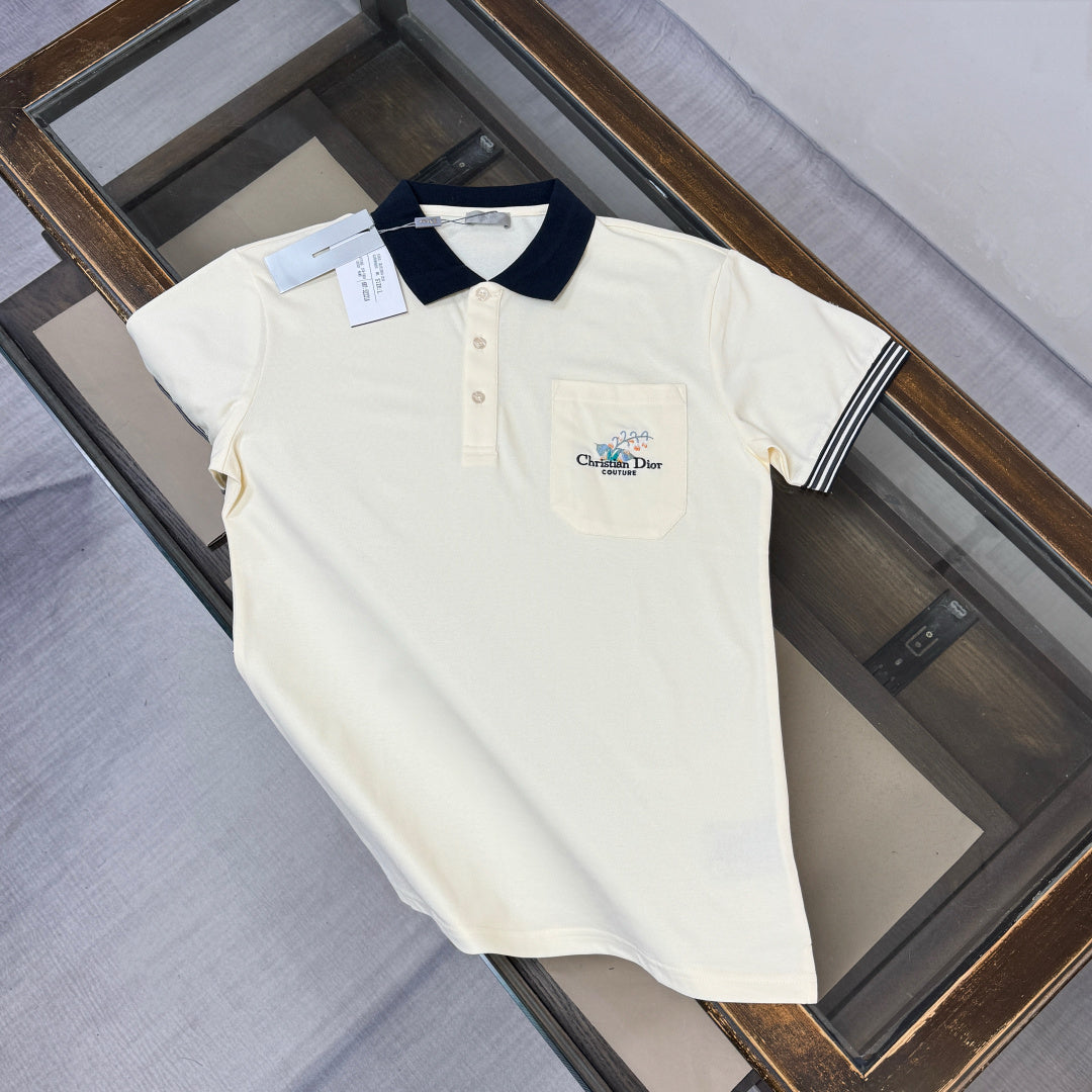 CD 26A Short-Sleeve Collared Polo Shirt Cotton 290861