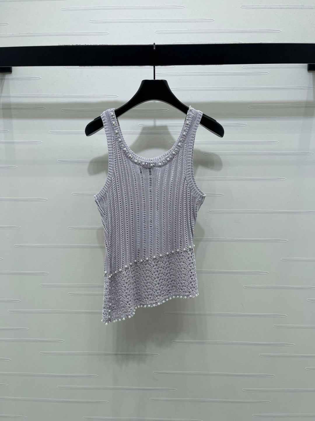 Chanel 2026 Vest Purple and White Wool 704599