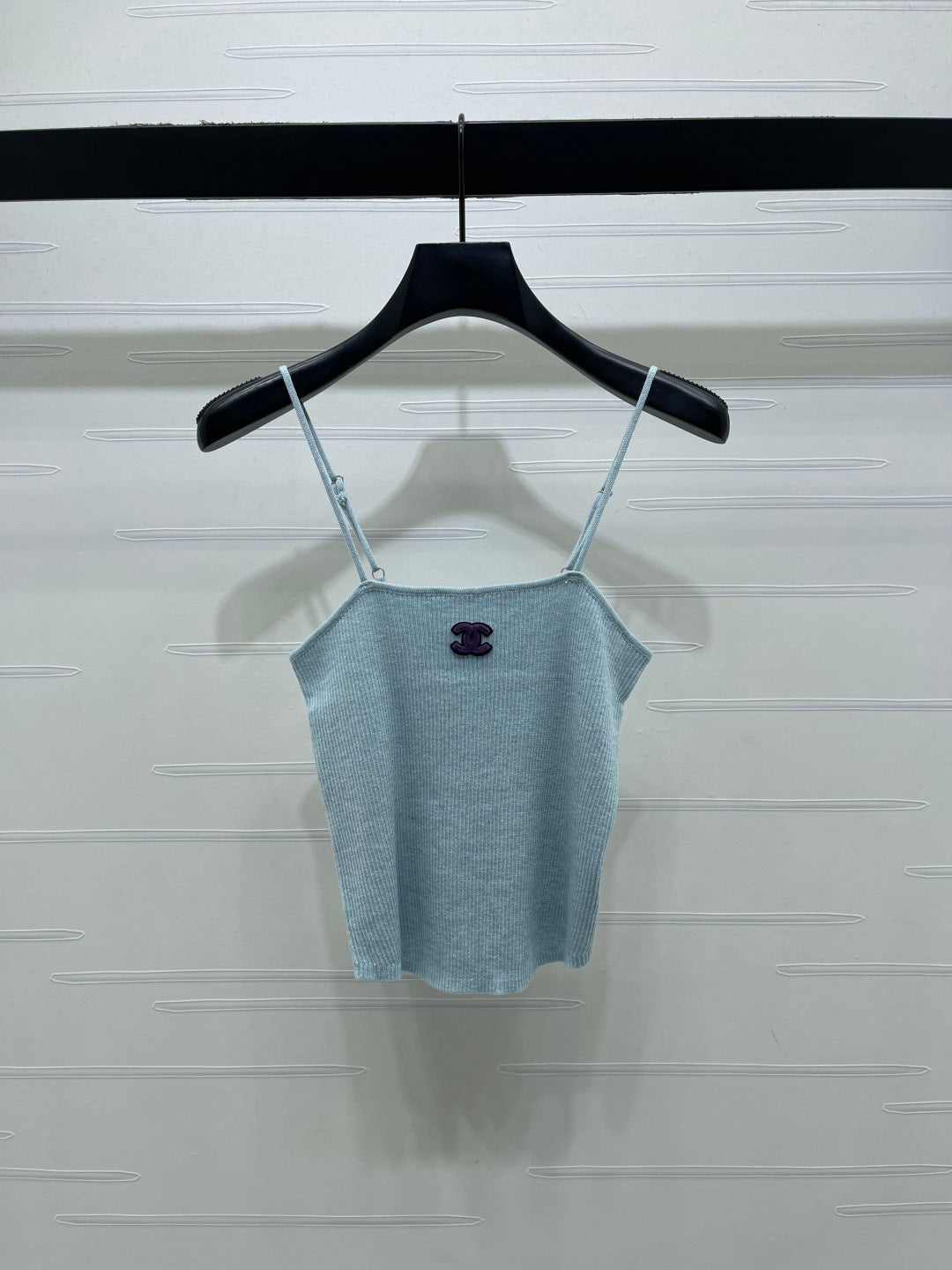 Chanel 2026 Two-piece Camisole And Cardigan Set Blue Cream Wool Cashmere
