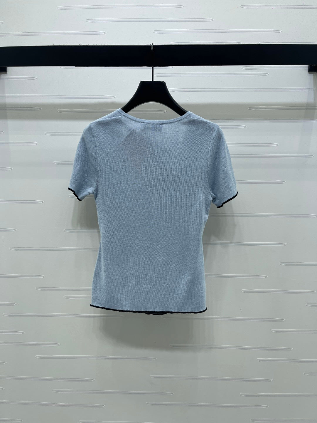 Miumiu 2026 Square Neck Knit Short-Sleeve Top Wool Cashmere 355575