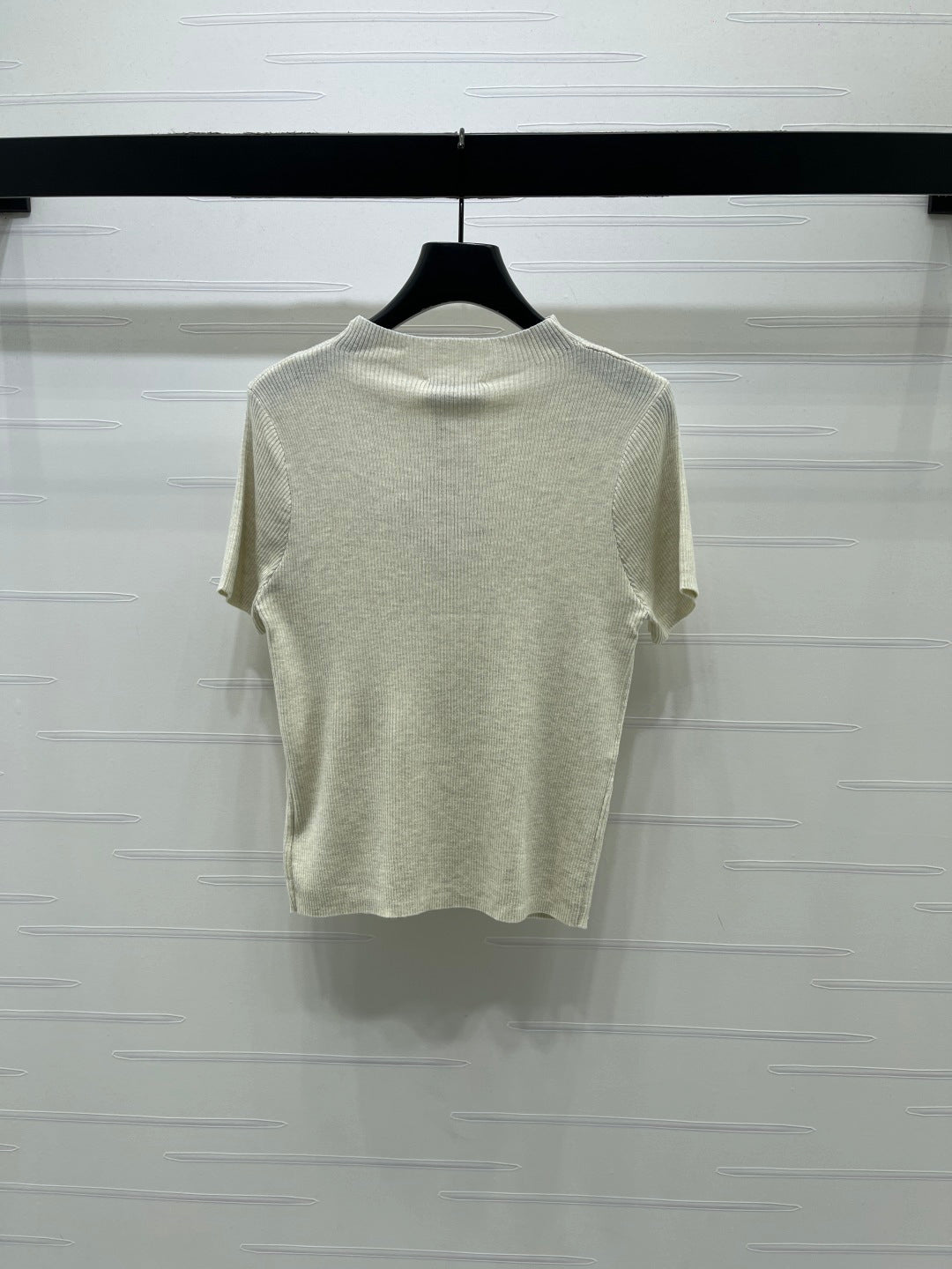 Miumiu 2026 Crew Neck Knit Short-sleeved Top Wool 356519