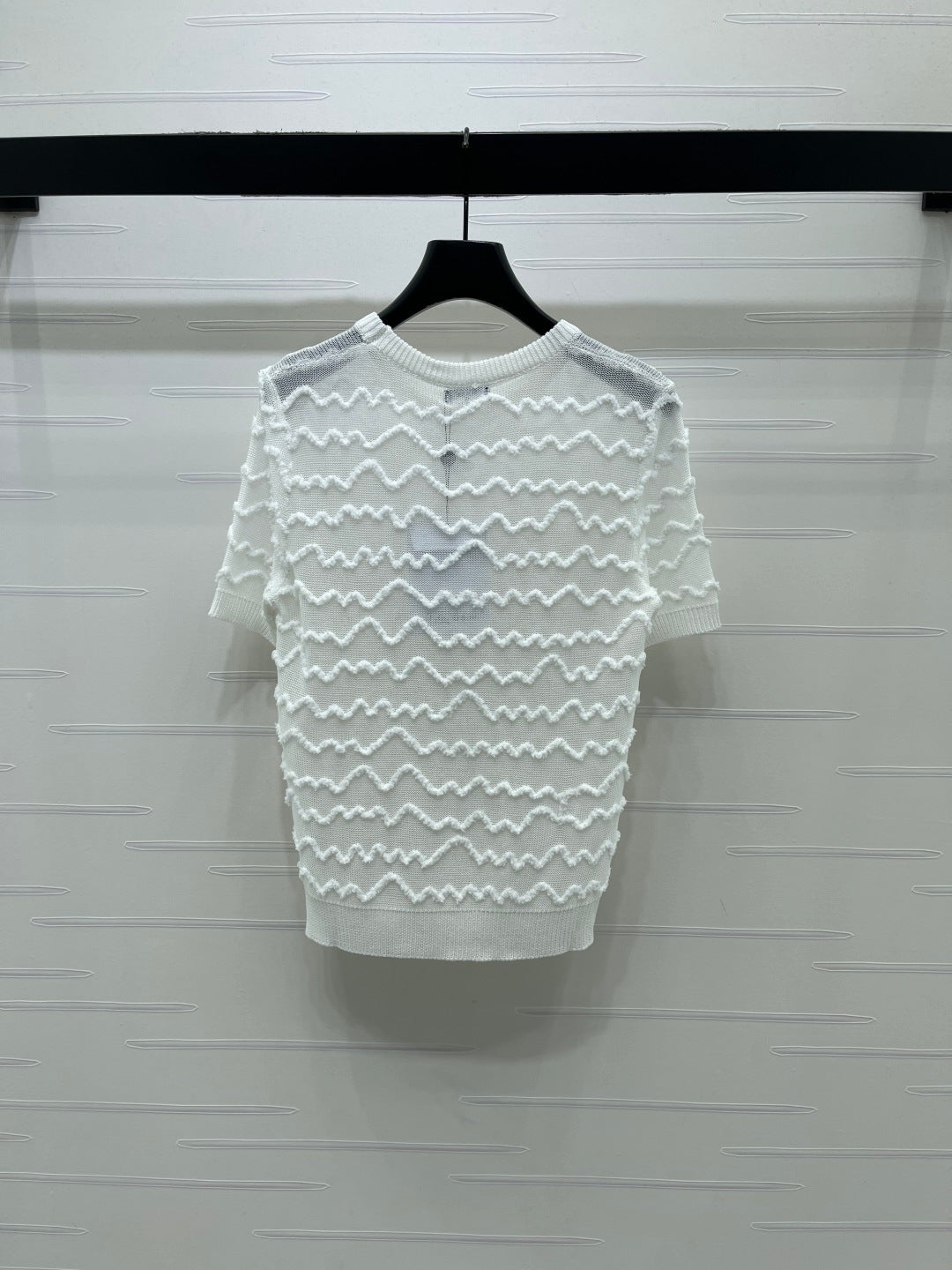Chanel 2026 Short-sleeved Top Black White Pink Tencel 356435