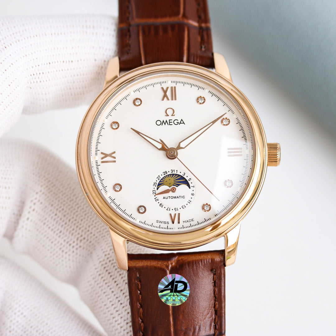 Omega De Ville Prestige 40mm Watch Leather Strap