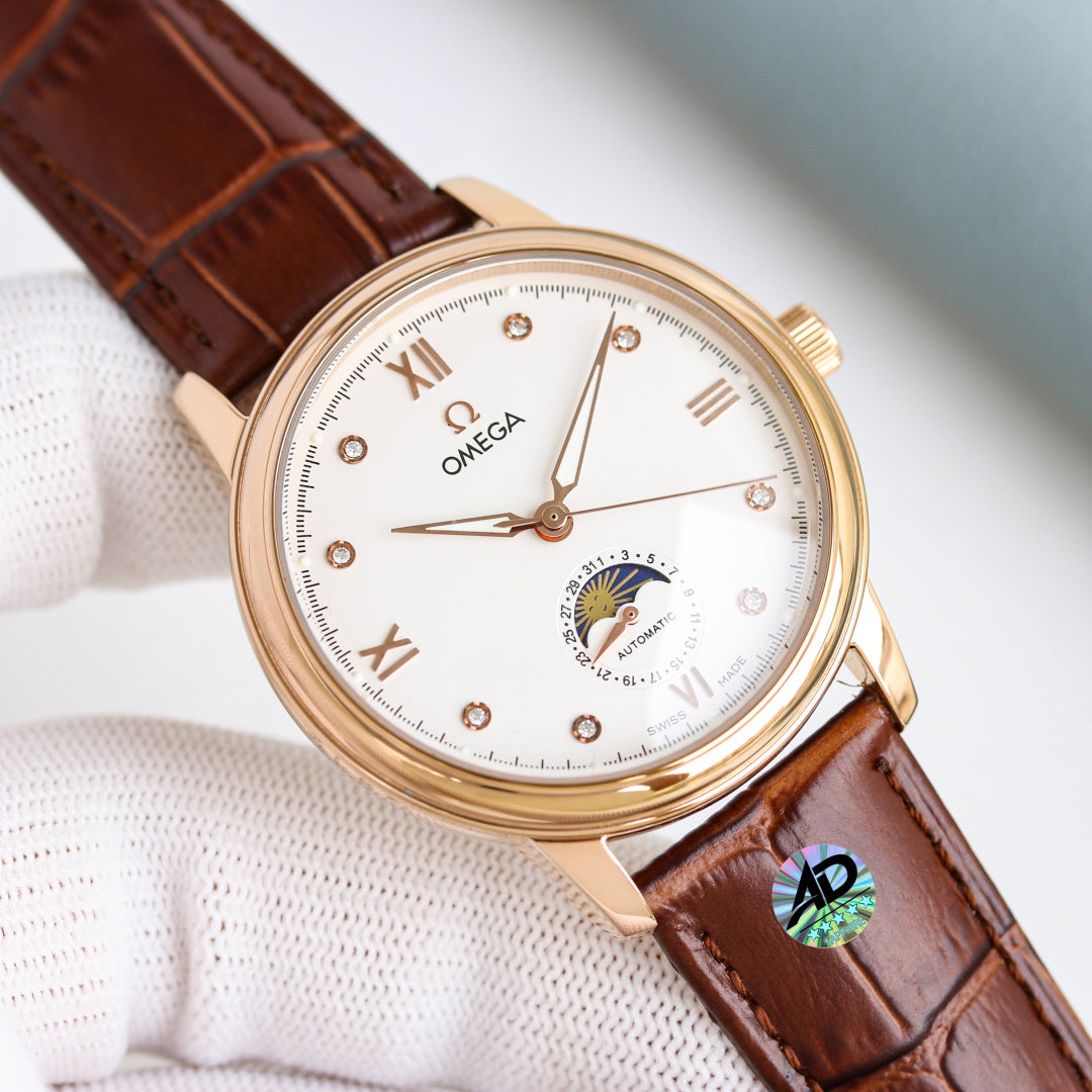 Omega De Ville Prestige 40mm Watch Leather Strap