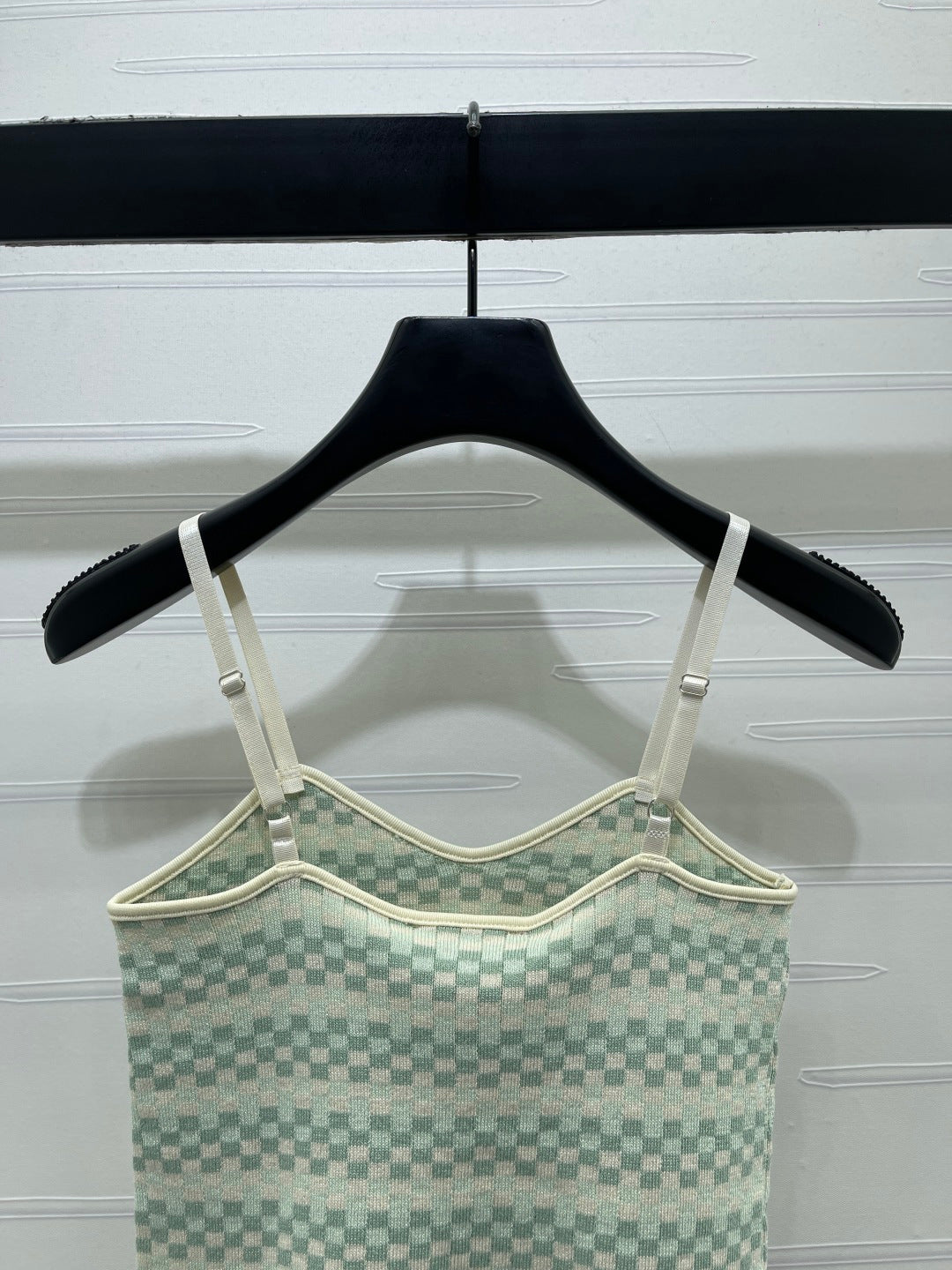 Chanel 2026 Checkerboard Knit Camisole Wool 366356