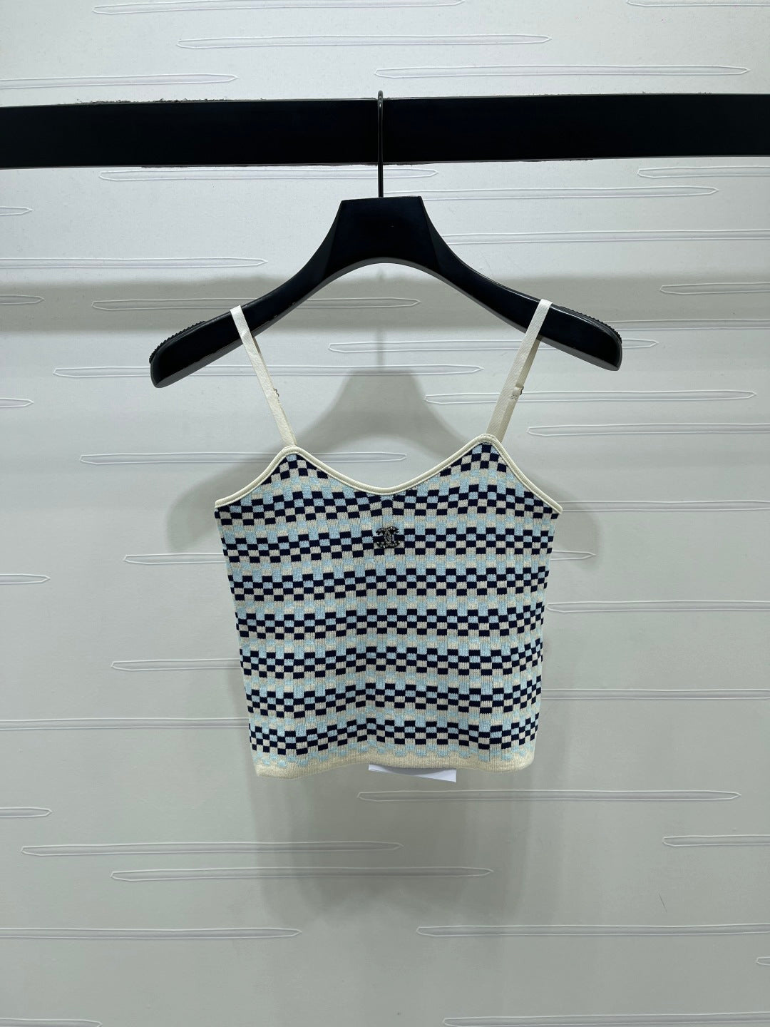 Chanel 2026 Checkerboard Knit Camisole Wool 366356