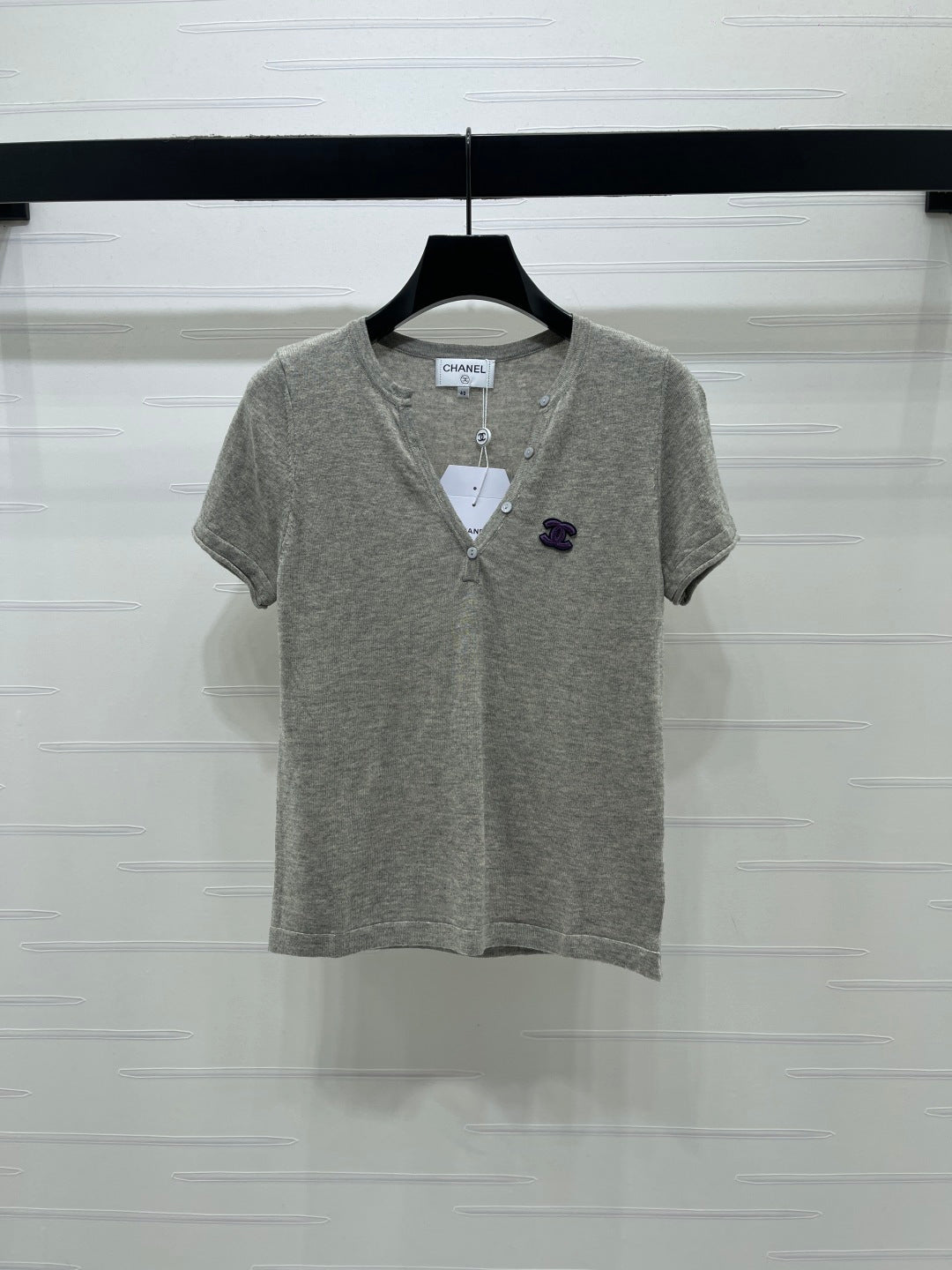Chanel 2026 V-neck Short-sleeve Shirt Wool Cashmere