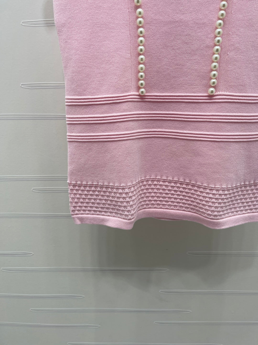 Chanel 2026 Knit Sleeveless Top With Floral Embellishment Polyester Viscose
