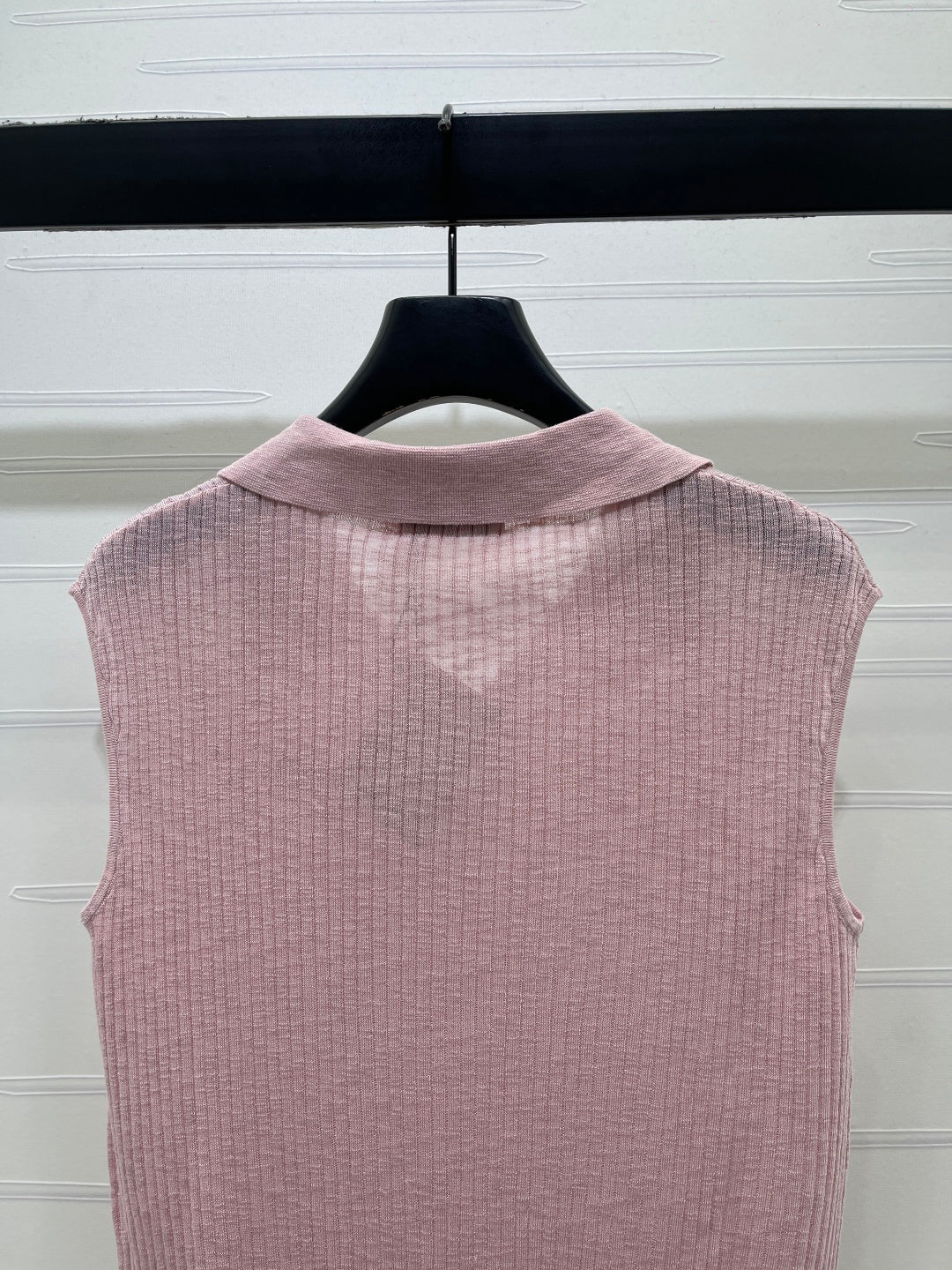 Miumiu 2026 Sleeveless Shirt White Gray Blue Pink Wool