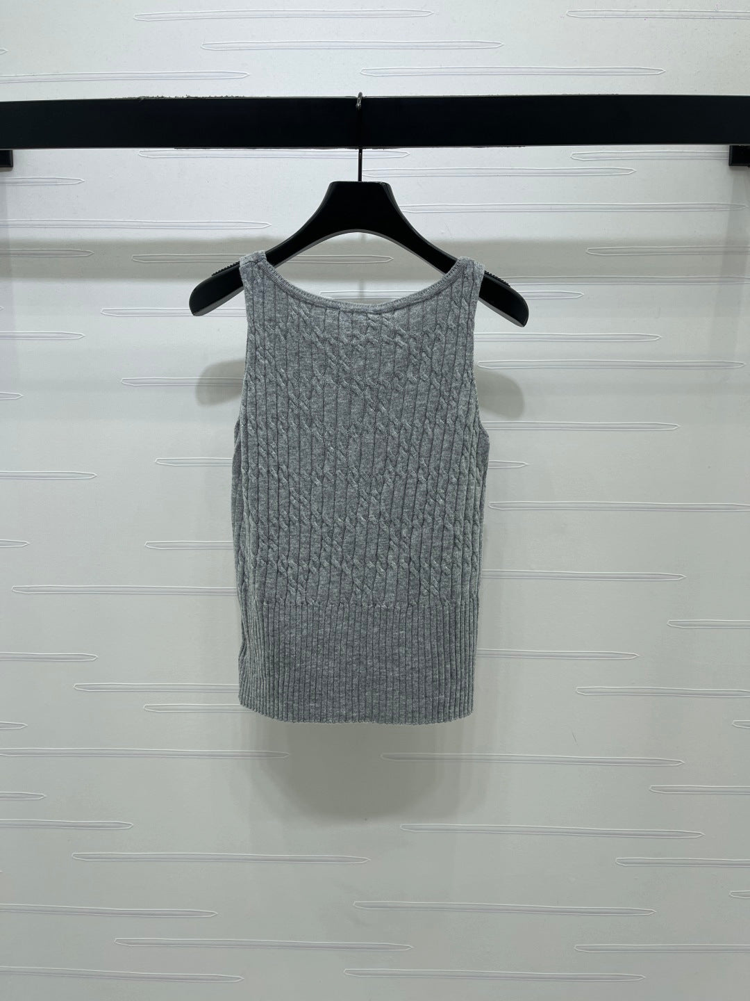 Miumiu 2026 Vest White and Gray Wool