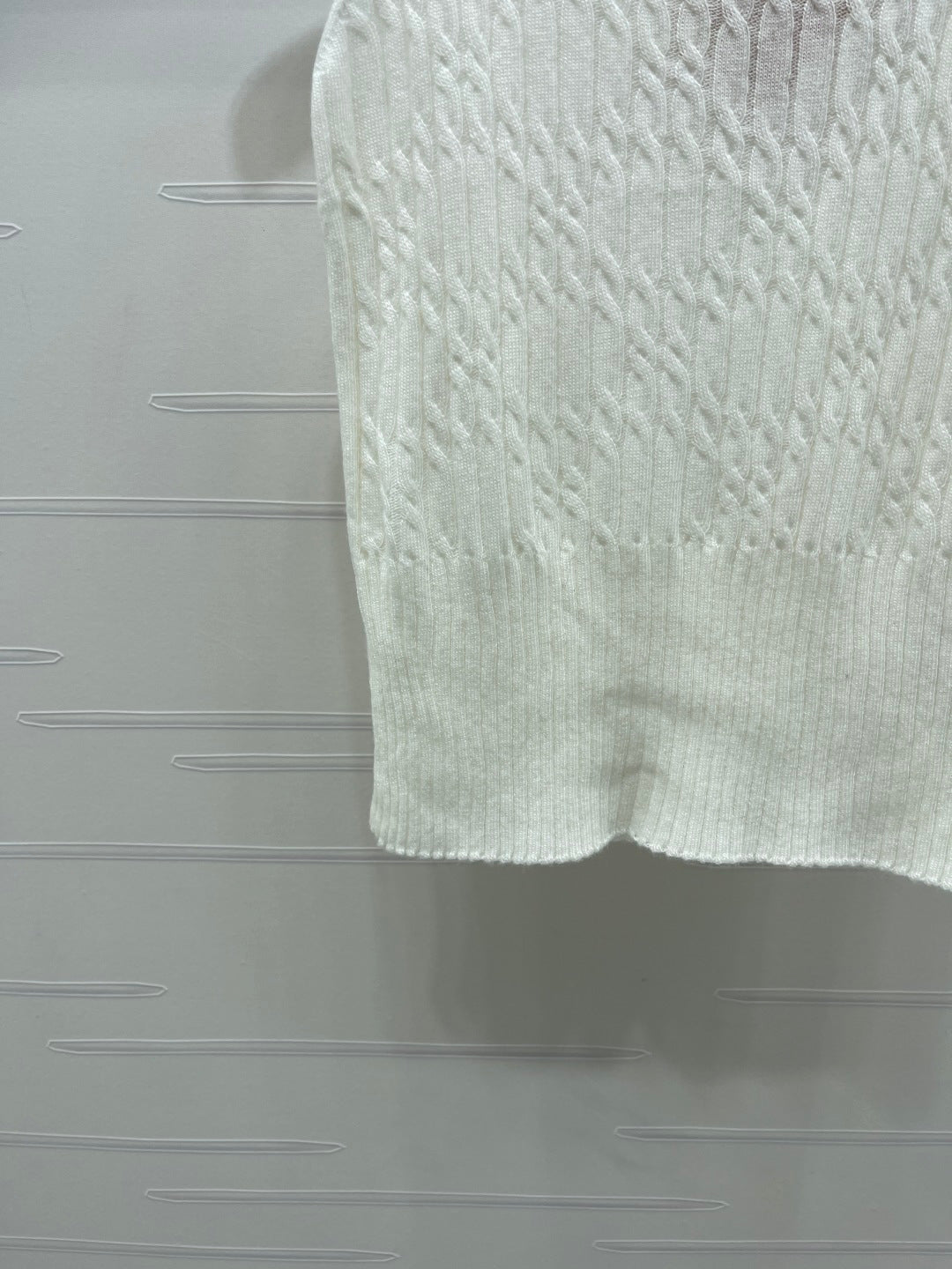 Miumiu 2026 Vest White and Gray Wool