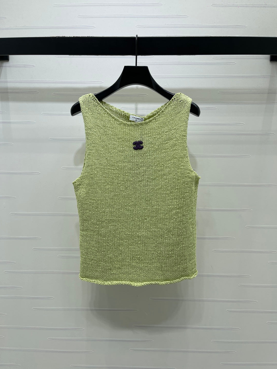 Chanel 2026 Vest Green and White Cotton