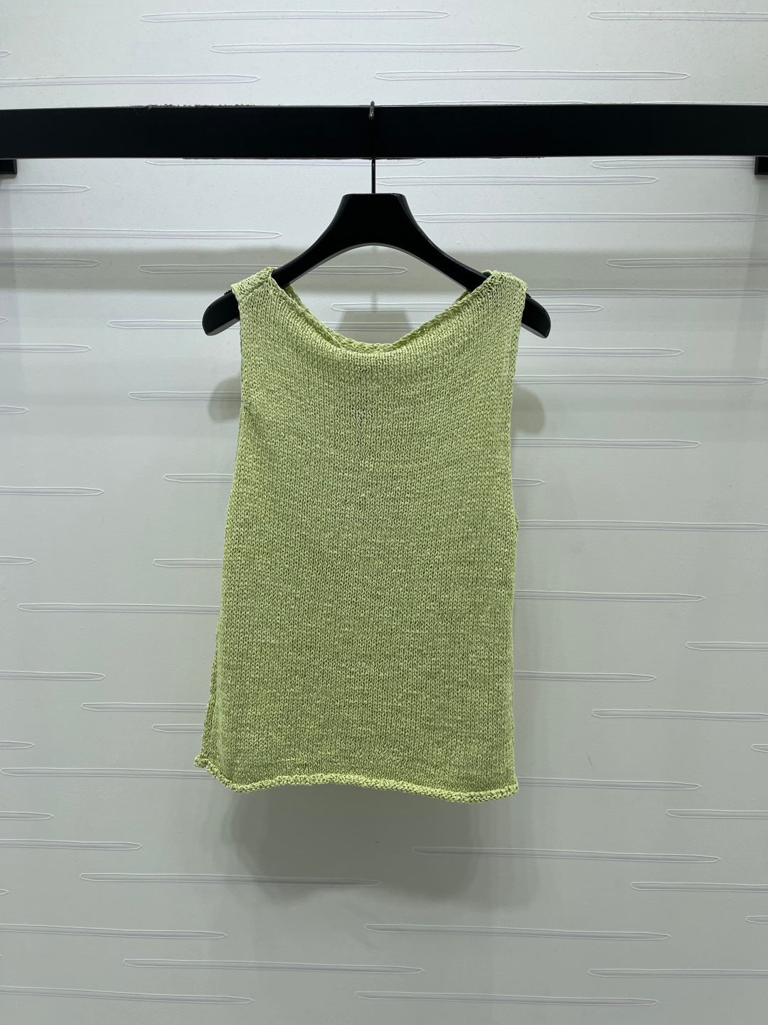 Chanel 2026 Vest Green and White Cotton