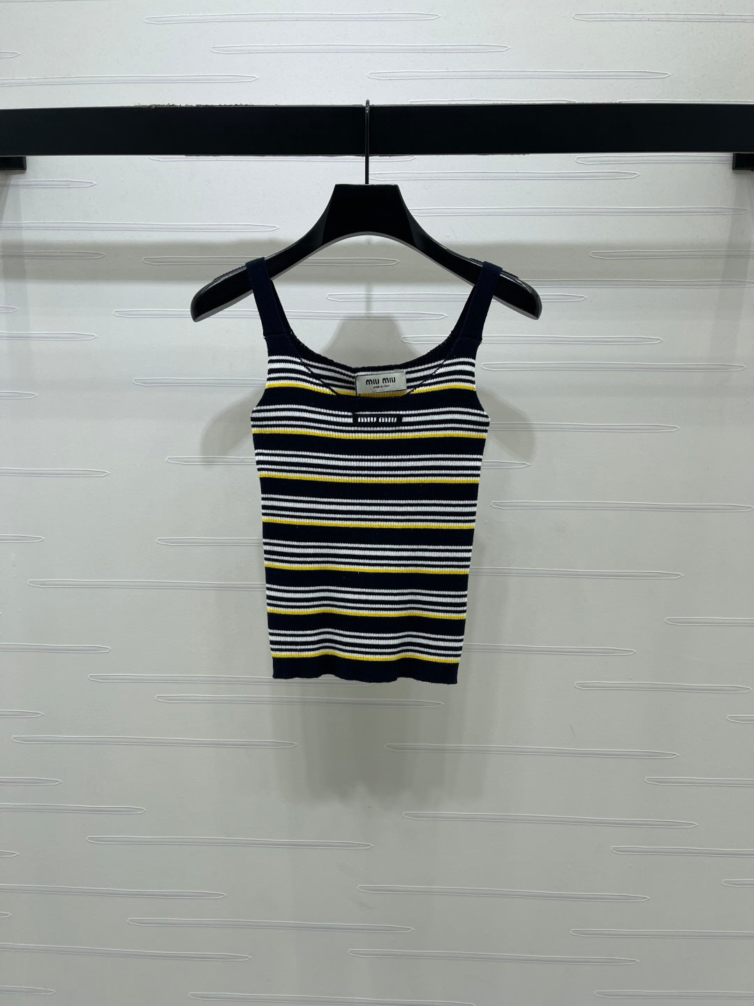 Miu Miu 2026 Striped Knit Tank Top Wool